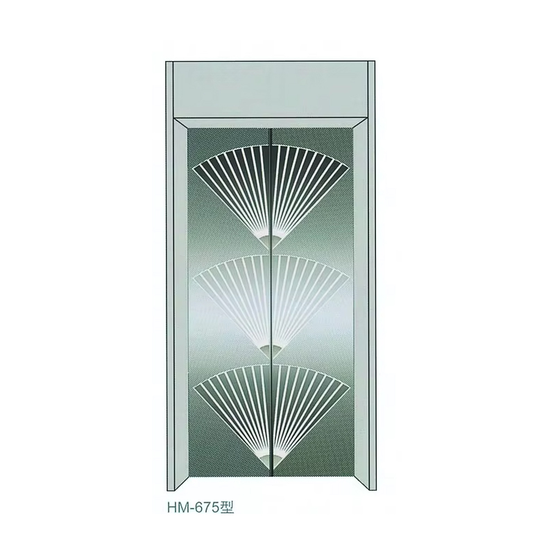 VTSP204 Sistema di porte per ascensori di alta qualità Pannello per porte manuali in vetro verniciato in acciaio inossidabile