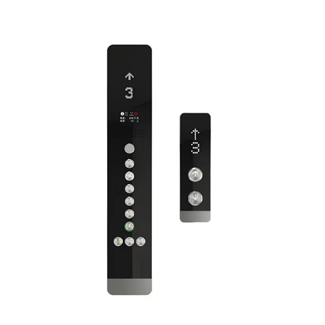 VTSP336 Display touch per ascensore montato a parete con pulsante dell'ascensore Design moderno in acciaio inossidabile e vetro Cop and Lop