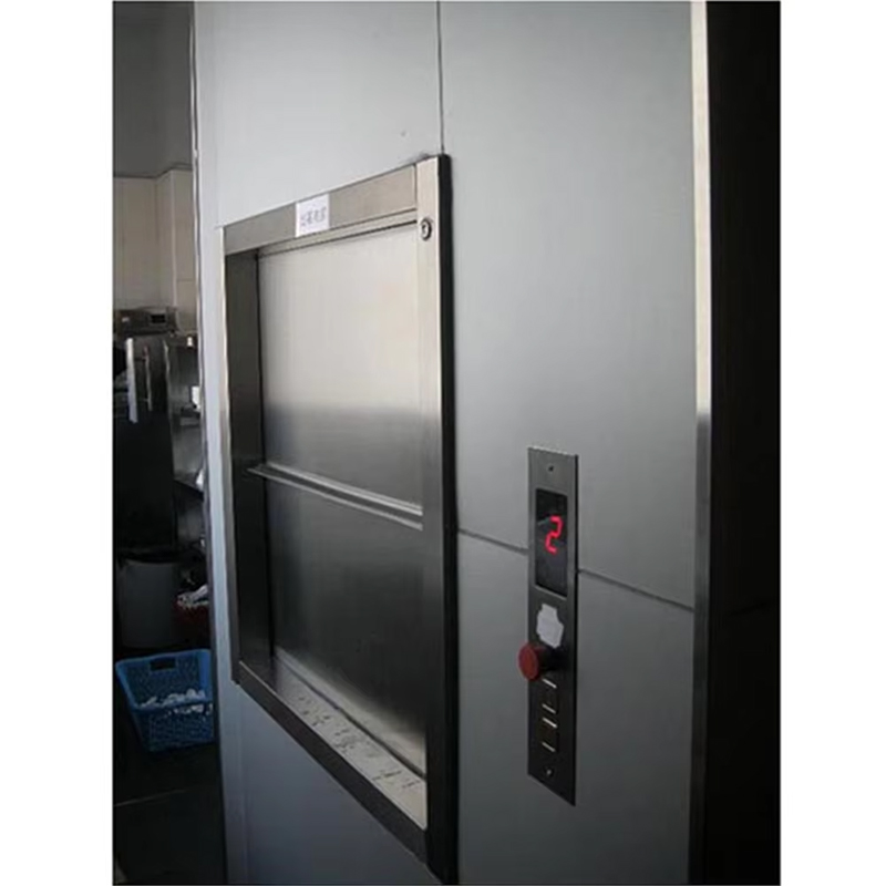 VTEF113 Ascensore per camerieri muto da cucina per ristorante moderno in acciaio inossidabile di alta qualità con azionamento a corrente alternata con pavimento in PVC certificato ISO per uso alberghiero