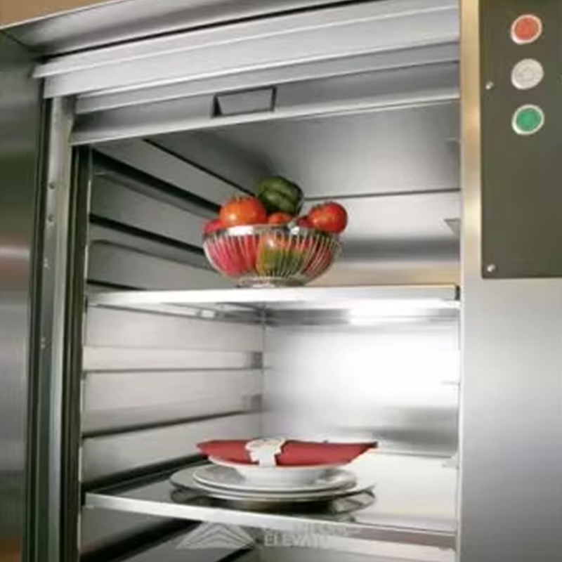 VTEF108 Sollevatore elettrico AC senza ingranaggi per montavivande con pavimento in PVC per il servizio di cucina di ristoranti e hotel