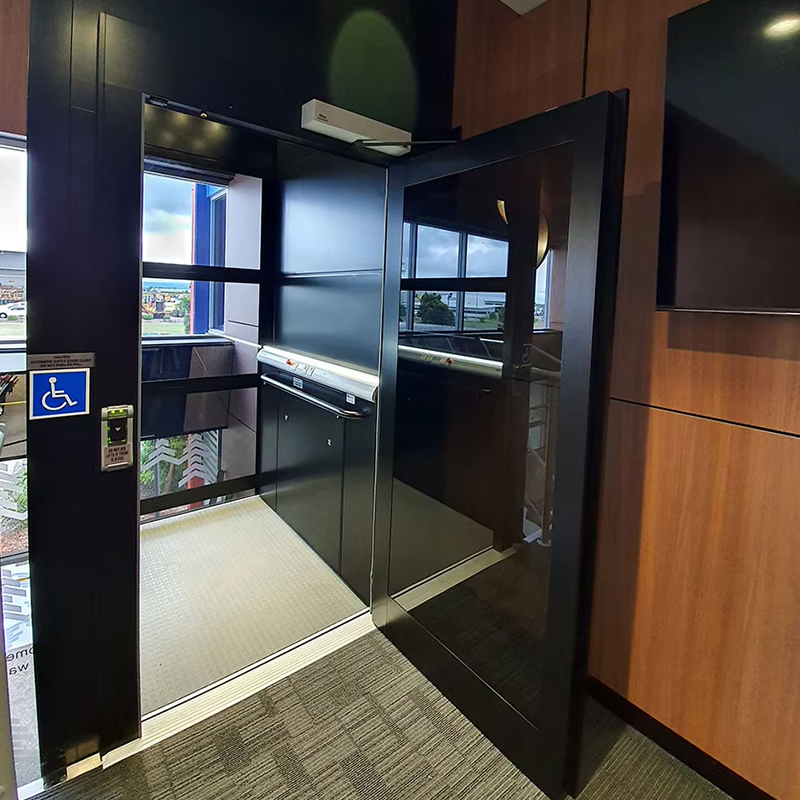 VTEP123 Ascensore per passeggeri residenziale con azionamento CA senza ingranaggi di lusso personalizzato con design panoramico