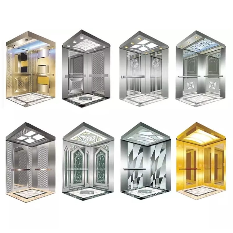 VTSP129 Parti e accessori per ascensori Cabina per ascensore per passeggeri di fascia alta con pannelli luminosi a soffitto