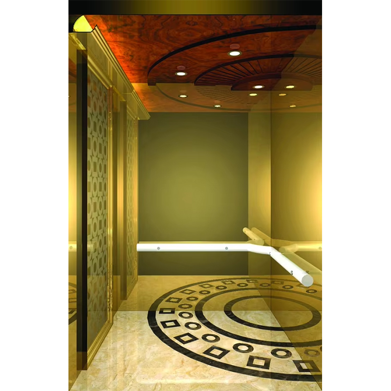 Cabina dell'ascensore dell'hotel di lusso VTSP133 con colore personalizzato dal design contemporaneo premium in acciaio inossidabile 1 anno di garanzia