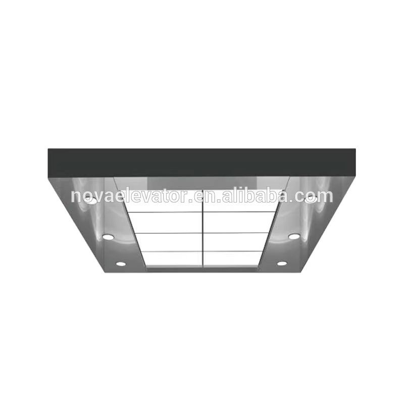VTSP140 Pezzo di ricambio per ascensore Accessori interni per cabina Ascensore Soffitto in acciaio inossidabile per cabina dal design moderno