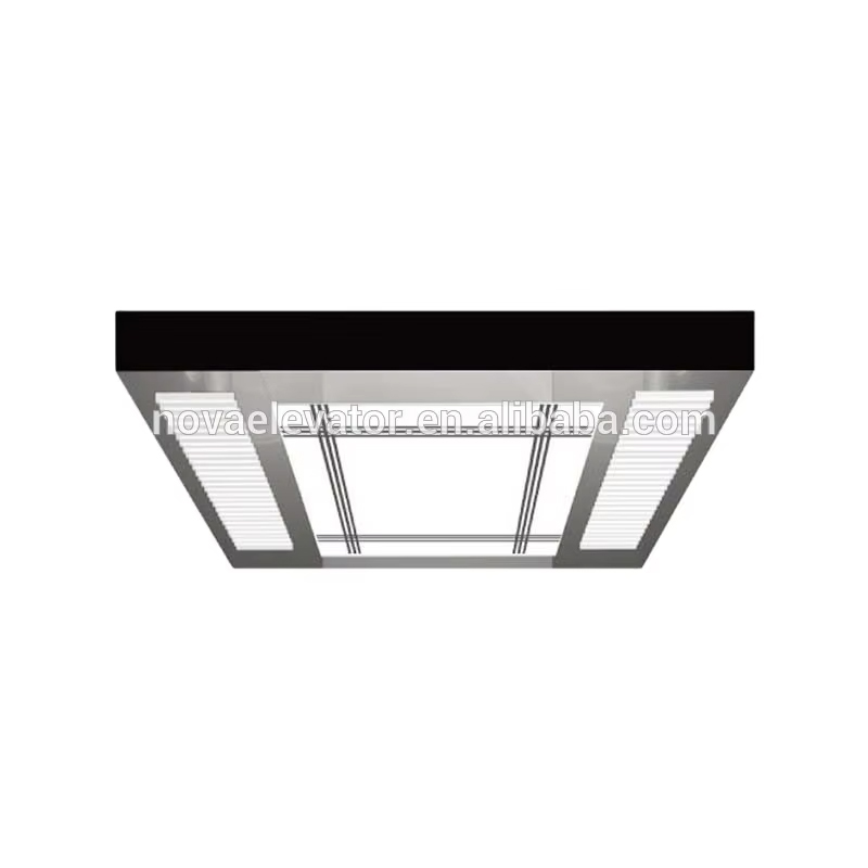 VTSP140 Pezzo di ricambio per ascensore Accessori interni per cabina Ascensore Soffitto in acciaio inossidabile per cabina dal design moderno