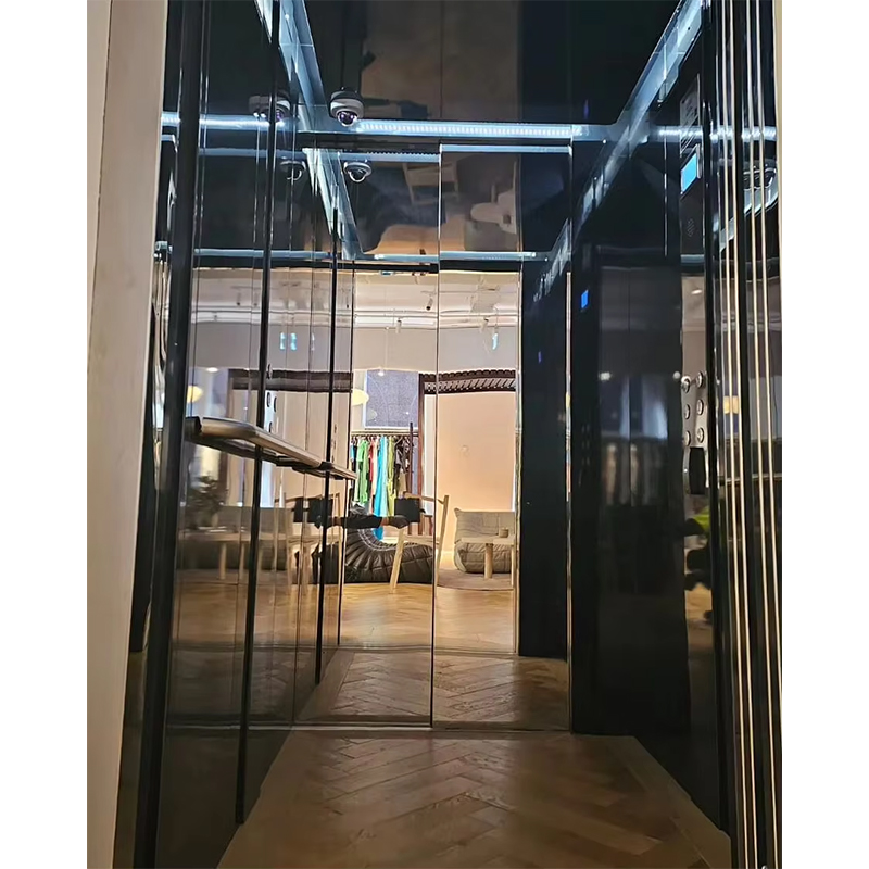 VTSP136 Parti e accessori per ascensori Cabina per ascensore per passeggeri con illuminazione a LED e decorazioni premium
